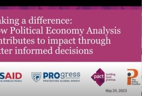 How Applied Political Economy Analysis contributes to impact through better informed decisions