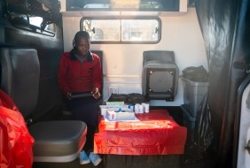 A Pact-supported mobile health clinic in Eswatini. 