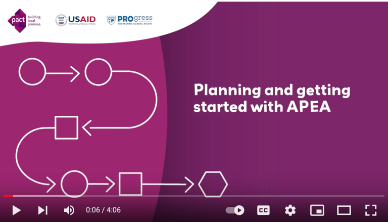 Video: Planning and getting started with Applied Political Economy Analysis (APEA)