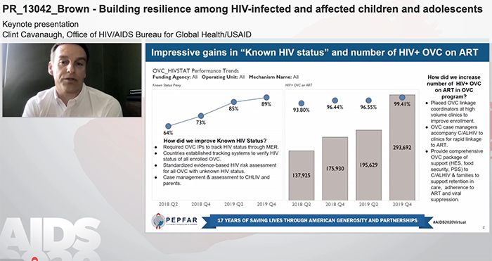 Clint Cavanaugh, director of the Office of HIV/AIDS for USAID’s Global Health Bureau, discusses recent gains made by OVC programs for youth living with HIV.