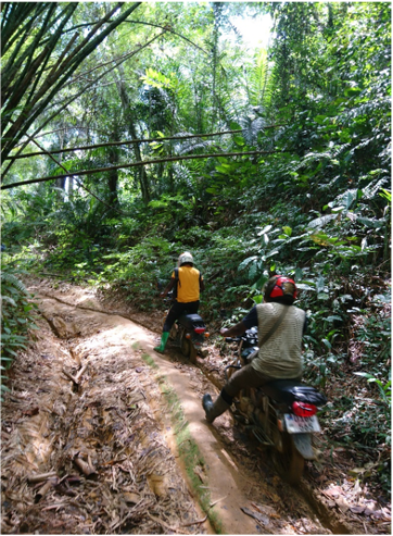 On the way to Filon site, Maniema, DRC. (Credit: Pact/Mickaël Daudin)