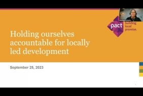 Holding ourselves accountable for locally led development