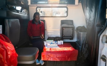 A Pact-supported mobile health clinic in Eswatini. 