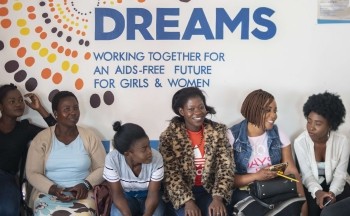 Young women at a DREAMS facility in Zambia. 