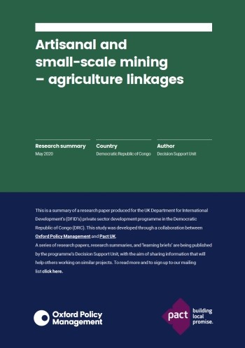Artisanal and small-scale mining – agriculture linkages